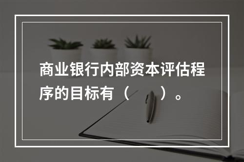 商业银行内部资本评估程序的目标有（　　）。