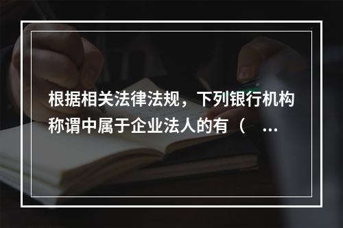 根据相关法律法规，下列银行机构称谓中属于企业法人的有（　　）