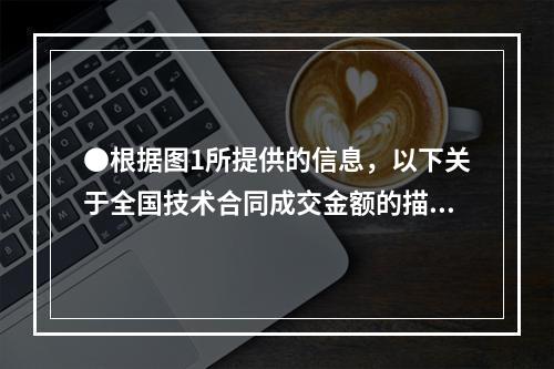 ●根据图1所提供的信息，以下关于全国技术合同成交金额的描述正