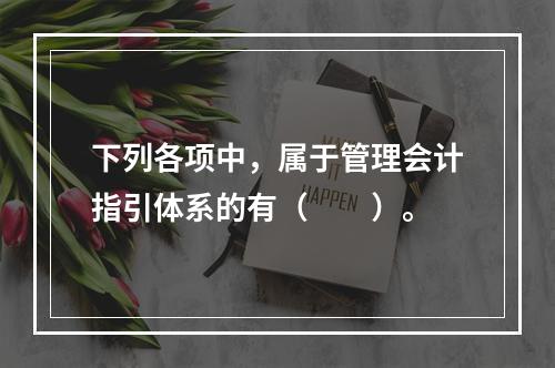 下列各项中，属于管理会计指引体系的有（　　）。