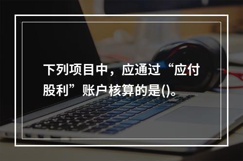 下列项目中，应通过“应付股利”账户核算的是()。