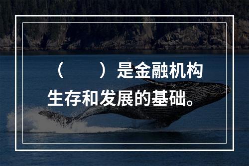 （  ）是金融机构生存和发展的基础。