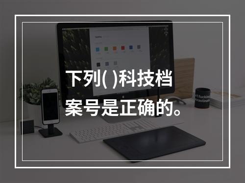 下列( )科技档案号是正确的。