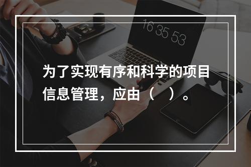 为了实现有序和科学的项目信息管理，应由（　）。