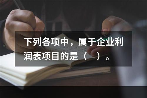 下列各项中，属于企业利润表项目的是（　）。