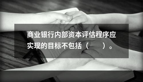 商业银行内部资本评估程序应实现的目标不包括（  ）。