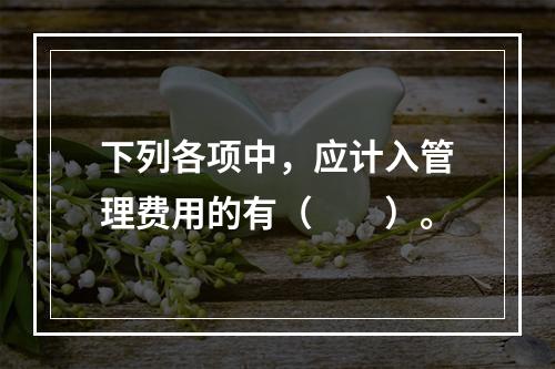 下列各项中，应计入管理费用的有（　　）。