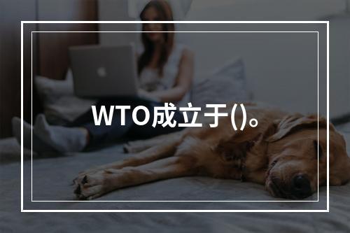 WTO成立于()。