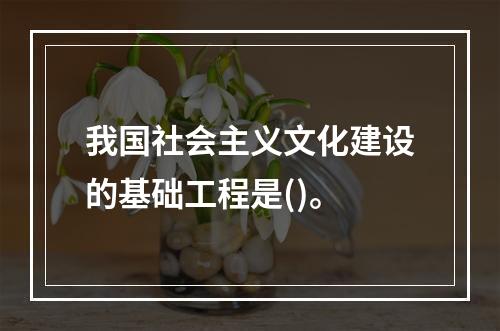 我国社会主义文化建设的基础工程是()。