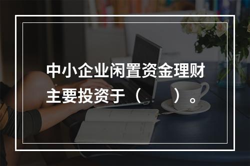 中小企业闲置资金理财主要投资于（　　）。