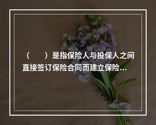 （　　）是指保险人与投保人之间直接签订保险合同而建立保险关系