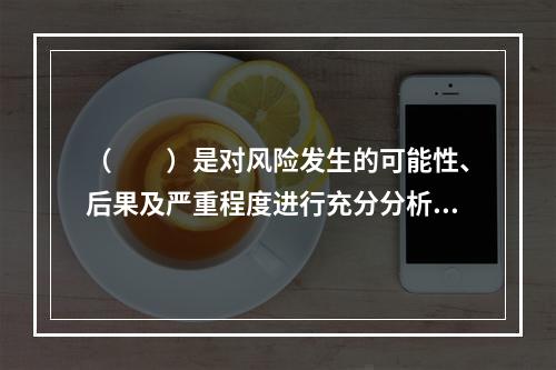 （　　）是对风险发生的可能性、后果及严重程度进行充分分析和评