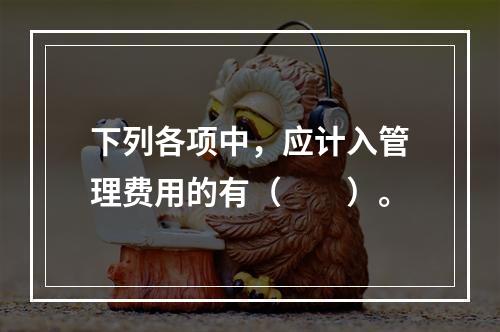 下列各项中，应计入管理费用的有（　　）。