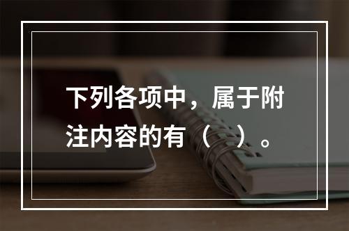 下列各项中，属于附注内容的有（　）。