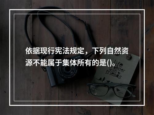 依据现行宪法规定，下列自然资源不能属于集体所有的是()。