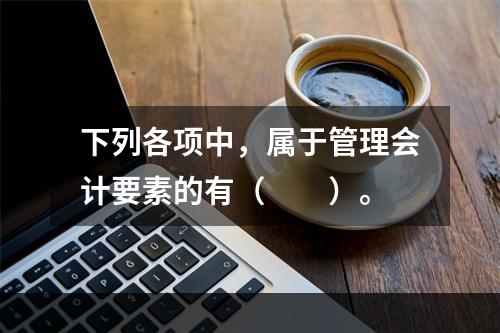 下列各项中，属于管理会计要素的有（　　）。