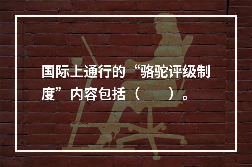 国际上通行的“骆驼评级制度”内容包括（　　）。