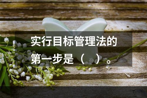 实行目标管理法的第一步是（　）。