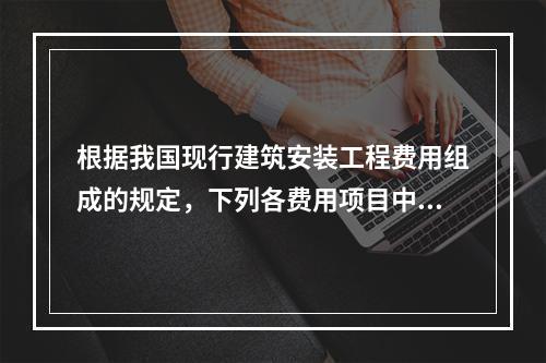 根据我国现行建筑安装工程费用组成的规定，下列各费用项目中属于