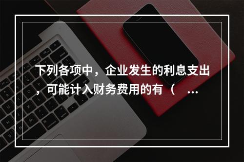 下列各项中，企业发生的利息支出，可能计入财务费用的有（　）。