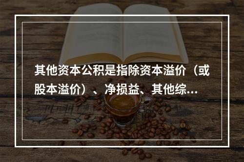 其他资本公积是指除资本溢价（或股本溢价）、净损益、其他综合收