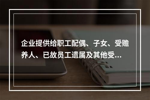 企业提供给职工配偶、子女、受赡养人、已故员工遗属及其他受益人