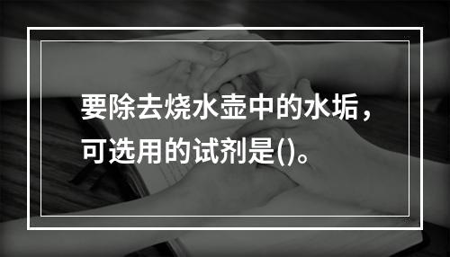 要除去烧水壶中的水垢，可选用的试剂是()。