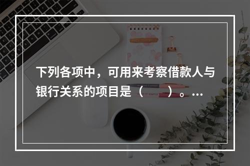 下列各项中，可用来考察借款人与银行关系的项目是（　　）。[2