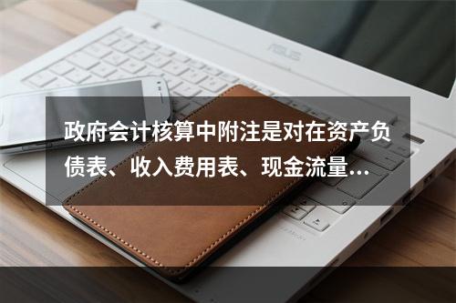 政府会计核算中附注是对在资产负债表、收入费用表、现金流量表等