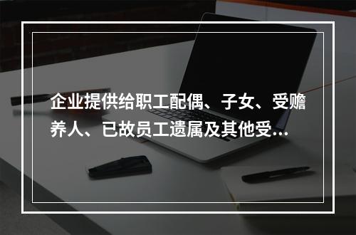 企业提供给职工配偶、子女、受赡养人、已故员工遗属及其他受益人