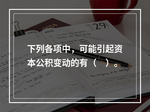 下列各项中，可能引起资本公积变动的有（　）。