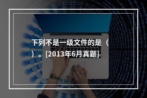 下列不是一级文件的是（　　）。[2013年6月真题]