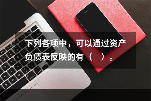 下列各项中，可以通过资产负债表反映的有（　）。