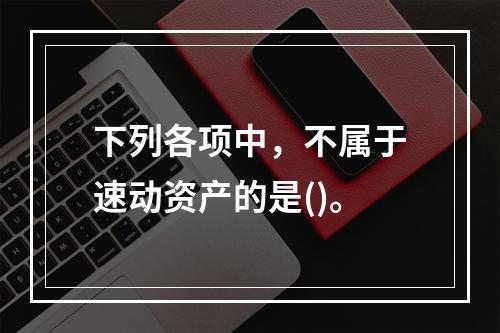 下列各项中，不属于速动资产的是()。