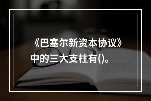 《巴塞尔新资本协议》中的三大支柱有()。