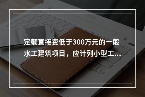 定额直接费低于300万元的一般水工建筑项目，应计列小型工程增