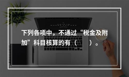 下列各项中，不通过“税金及附加”科目核算的有（　　）。