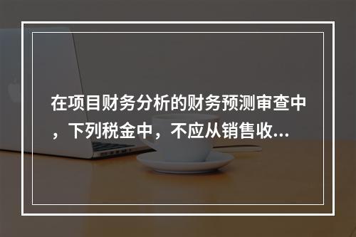 在项目财务分析的财务预测审查中，下列税金中，不应从销售收入中