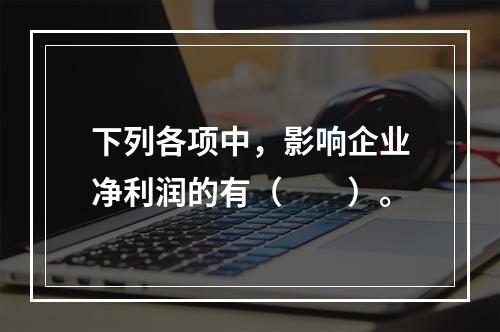 下列各项中，影响企业净利润的有（　　）。