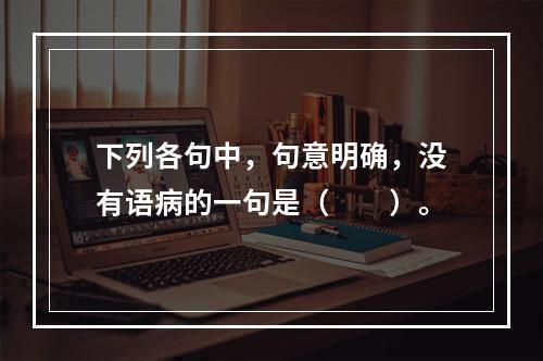 下列各句中，句意明确，没有语病的一句是（　　）。