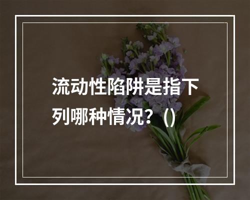 流动性陷阱是指下列哪种情况？()