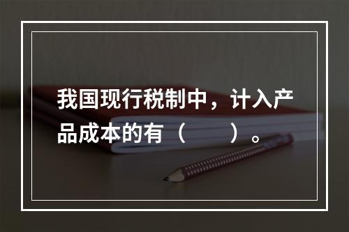 我国现行税制中，计入产品成本的有（　　）。