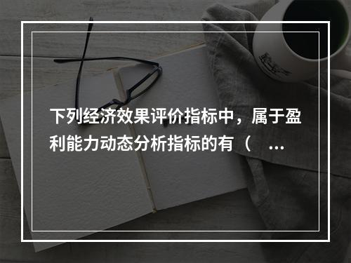 下列经济效果评价指标中，属于盈利能力动态分析指标的有（　）。