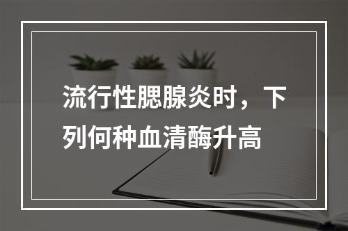 流行性腮腺炎时，下列何种血清酶升高