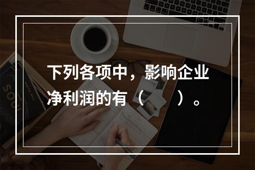 下列各项中，影响企业净利润的有（　　）。