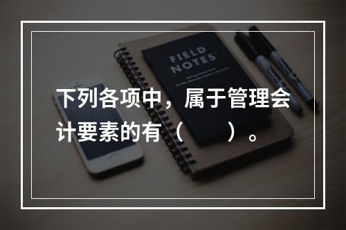 下列各项中，属于管理会计要素的有（　　）。