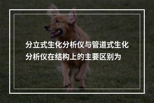 分立式生化分析仪与管道式生化分析仪在结构上的主要区别为