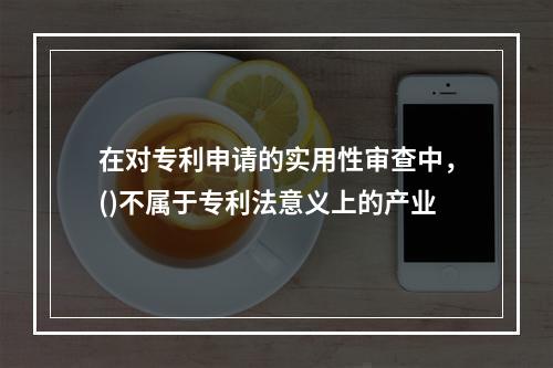 在对专利申请的实用性审查中，()不属于专利法意义上的产业