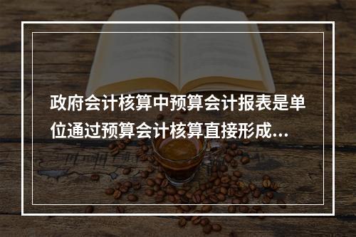 政府会计核算中预算会计报表是单位通过预算会计核算直接形成的报