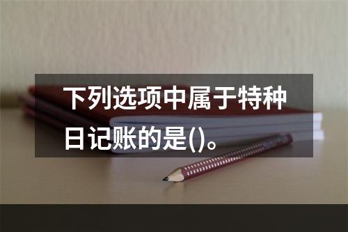 下列选项中属于特种日记账的是()。